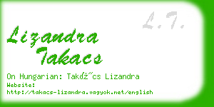 lizandra takacs business card